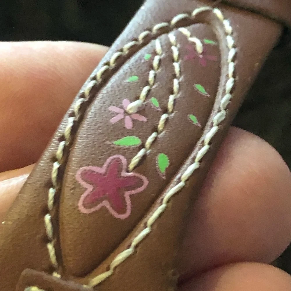 Ladies southwest style vegan leather band watch